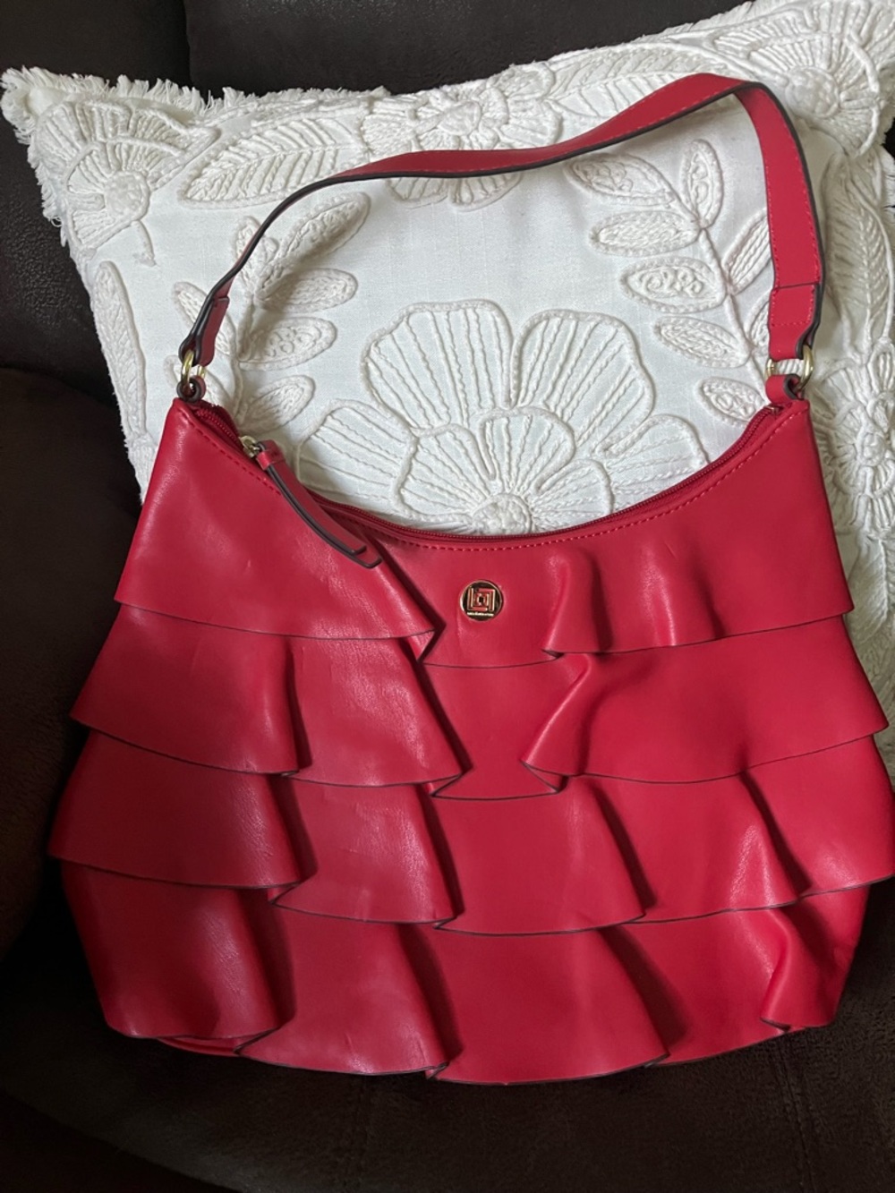 Hot Pink Ruffled Purse